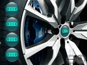 Audi Pegatina Silicona Marca Edición Calcomanías de Aro